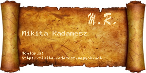 Mikita Radamesz névjegykártya
